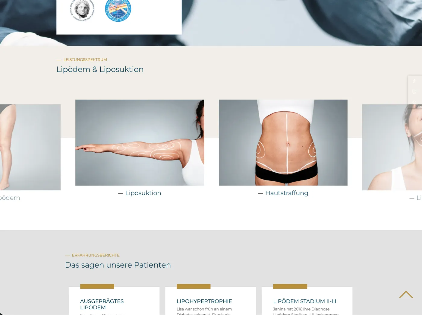 Service spectrum: four treatment categories as image cards